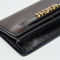 Pre Owned Dior J'Adior Chain Mini Black Leather Shoulder Bag