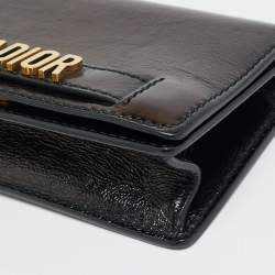 Pre Owned Dior J'Adior Chain Mini Black Leather Shoulder Bag