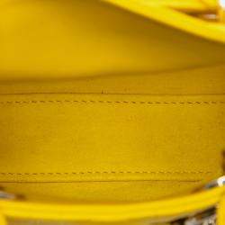 مملوكة مسبقًا Dior Yellow Micro Lambskin Cannage Lady Dior