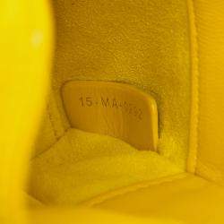 مملوكة مسبقًا Dior Yellow Micro Lambskin Cannage Lady Dior