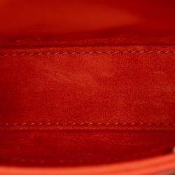 Pre Owned حقيبة يد ديور "ليدي ديور" نقش كاناج مايكرو جلد حمل برتقالي