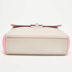 Pre Owned حقيبة كتف ديور ديورلينج صغيرة جلد بيج فاتح/وردي