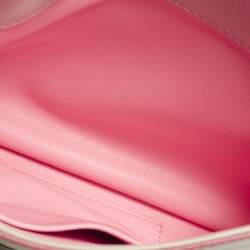 Pre Owned حقيبة كتف ديور ديورلينج صغيرة جلد بيج فاتح/وردي