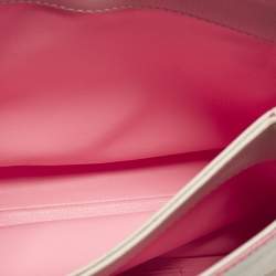 Pre Owned حقيبة كتف ديور ديورلينج صغيرة جلد بيج فاتح/وردي