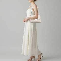 Pre Owned حقيبة كتف ديور ديورلينج صغيرة جلد بيج فاتح/وردي