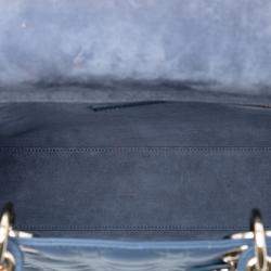 Pre Owned Dior Blue Large Lambskin Cannage Lady Dior