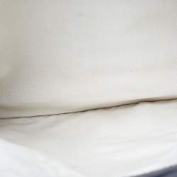 Pre Owned Dior Navy Blue Oblique Canvas and Leather Fold Over Clutch