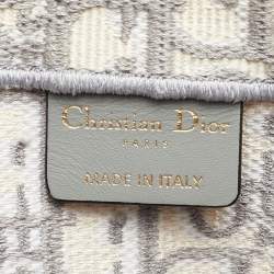 Pre Owned Dior Grey Oblique Canvas Large Book Tote