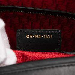 Pre Owned حقيبة ديور ليدي ديور كبيرة جلد خروف أسود كاناج