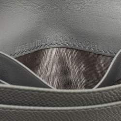 مملوكة مسبقًا Dior Saddle Grey Leather Card Holder