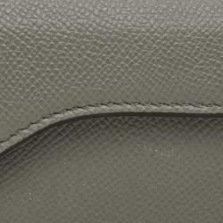 مملوكة مسبقًا Dior Saddle Grey Leather Card Holder