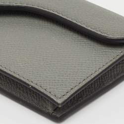 مملوكة مسبقًا Dior Saddle Grey Leather Card Holder