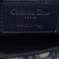 Pre Owned Dior 30 Montaigne Navy Blue Oblique Canvas Box Bag