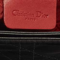 Pre Owned Dior Black Cannage Nylon and Leather Tote