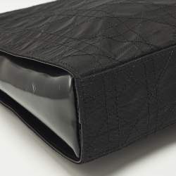 Pre Owned Dior Black Cannage Nylon and Leather Tote