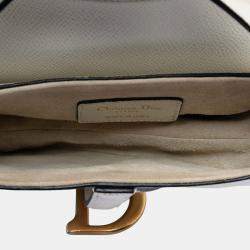 مملوكة مسبقًا حقيبة ديور سادل جلد عجل محبب صغيرة بيضاء