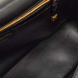 Pre Owned Christian Dior Caro Large Black Cannage Leather Flap Bag