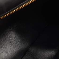 Pre Owned Christian Dior Caro Large Black Cannage Leather Flap Bag