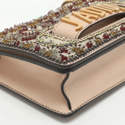 Pre Owned Dior J'Adior Medium Multicolor Leather and Mesh Embellished Shoulder Bag