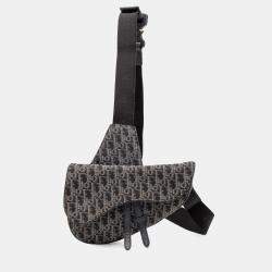 مملوكة مسبقًا حقيبة كروس بودي سرج كانفاس أوبليك أسود ديور