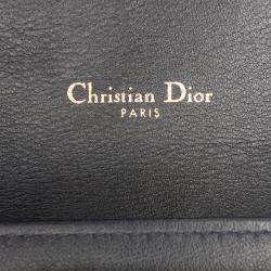 Pre Owned Dior Blue Oblique Canvas Saddle Wallet On Chain