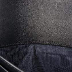 Pre Owned Dior Blue Oblique Canvas Saddle Wallet On Chain