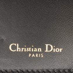 Pre Owned Dior Black Goatskin Saddle Long Wallet