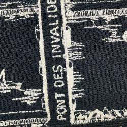 Pre Owned حقيبة ديور ليدي دي لايت قماش أسود/أبيض حجم متوسط