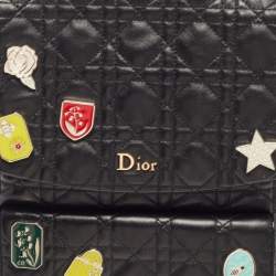 Pre Owned Dior Stardust Charm Medium Black Cannage Leather Backpack