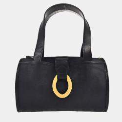 Pre Owned Christian Dior Navy Trotter Handbag