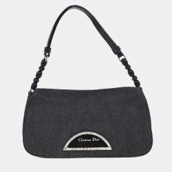 Pre Owned Christian Dior Black Denim Malice Handbag