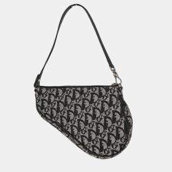 Pre Owned Christian Dior Black Trotter Saddle Handbag