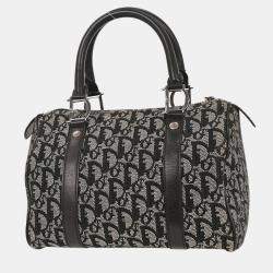 مملوكة مسبقًا حقيبة يد كريستيان ديور تروتر سوداء دافل