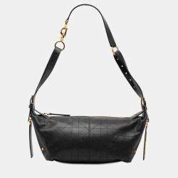 Pre Owned حقيبة ديور سوداء جلد عجل مجعد ماكروكاناج د جورني صغيرة