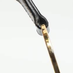 Pre Owned Dior Blue Oblique Denim and Leather Saddle Bag