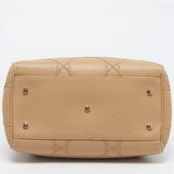 Pre Owned ديور غرنفيل بولوشون جلد كنّاج بيج حقيبة مسك