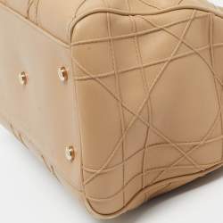 Pre Owned ديور غرنفيل بولوشون جلد كنّاج بيج حقيبة مسك