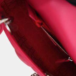 Pre Owned Dior Pink Mini Lambskin Cannage Lady Dior