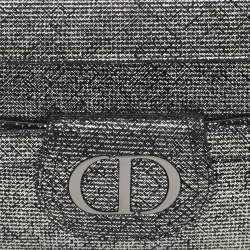 Pre Owned Dior Diordouble Silver Leather Chain Clutch