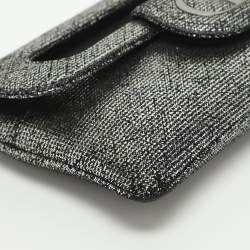 Pre Owned Dior Diordouble Silver Leather Chain Clutch