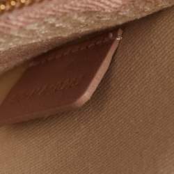 مملوكة مسبقًا حقيبة ديوتس ديور ليدي دي-لايت قماش وردي مطرزة متوسطة