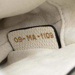 Pre Owned Dior White Mini Grained Calfskin Saddle Bag