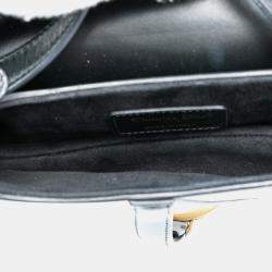 Pre Owned ح قيبة السرج ديور جلد صغيرة سوداء