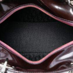 Pre Owned حقيبة ديور ليدي ديور حمراء متوسطة بطلاء كاناج