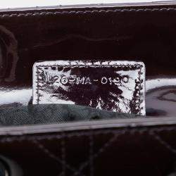 Pre Owned حقيبة ديور ليدي ديور حمراء متوسطة بطلاء كاناج