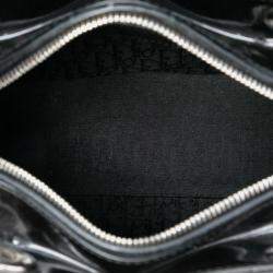 Pre Owned Dior Black Medium Patent Cannage Lady Dior