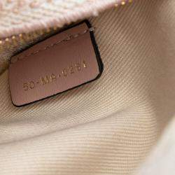 Pre Owned Dior Pink Medium Embroidered Canvas Toile De Jouy Lady D Lite