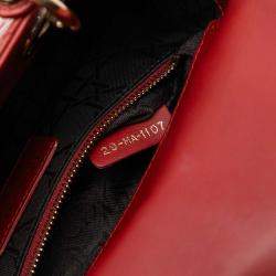 مملوكة مسبقًا Dior Red Small Lambskin Cannage My ABCDior Lady Dior