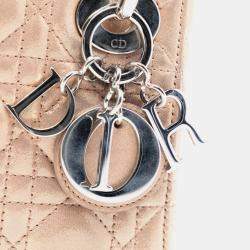 Pre Owned Dior Brown Mini Iridescent Lambskin Cannage Lady Dior