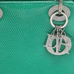 Pre Owned حقيبة يد ديور ميني ليدي ديور جلد لامع أسود